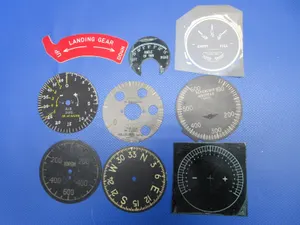 Mancave / Decoration Vintage Aviation Instrument Faceplate LOT (0124-1427)